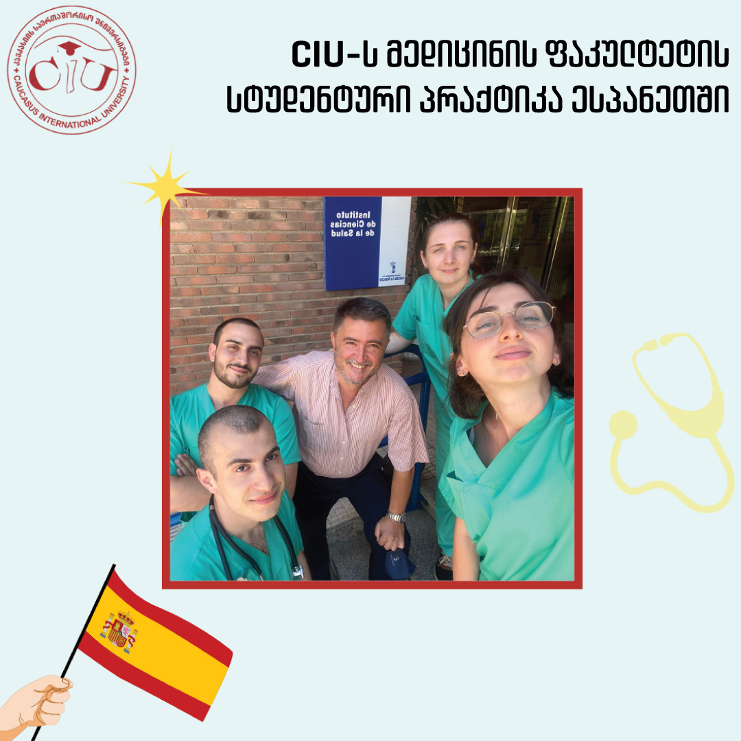 The Second Flow of Students of Caucasus International University on Practice in Spanish Clinics